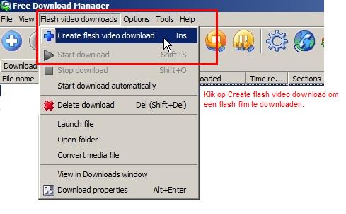 Menu item "create video download".