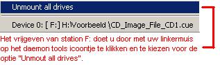 Plaatje van de "Unmout all drives" opties.